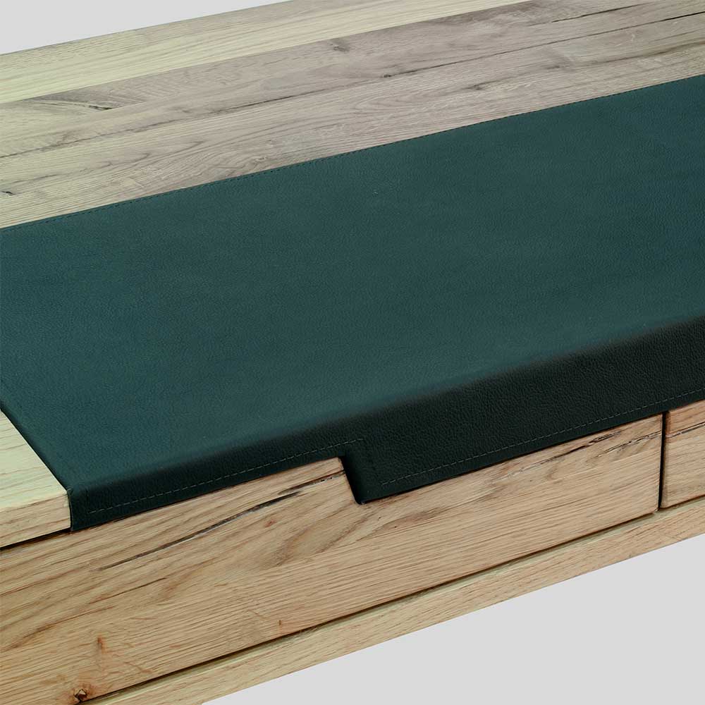Design Asteiche Schreibtisch mit Leder - Vastillo