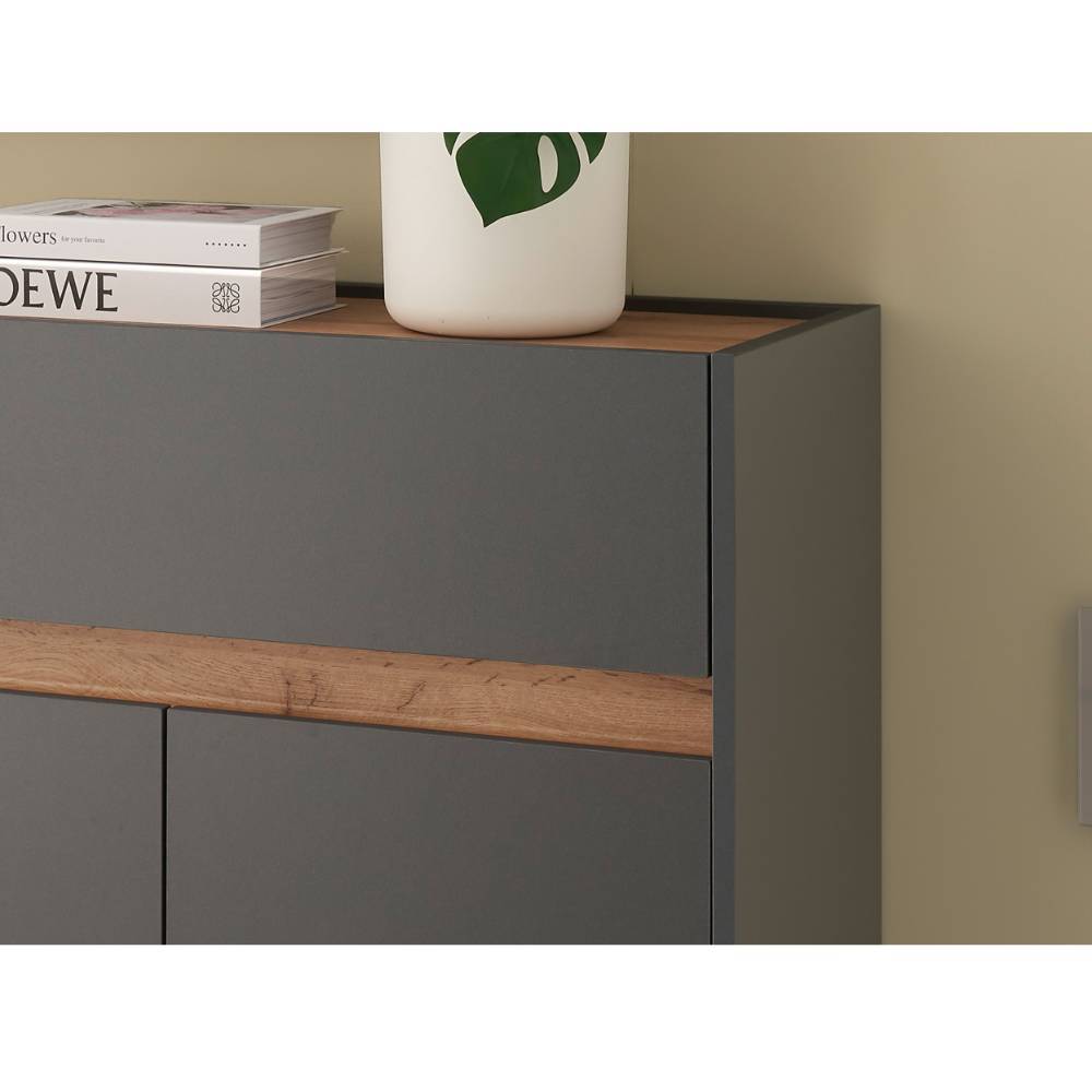Flur Schrank und Vertiko Set modern - Ahilav (zweiteilig)
