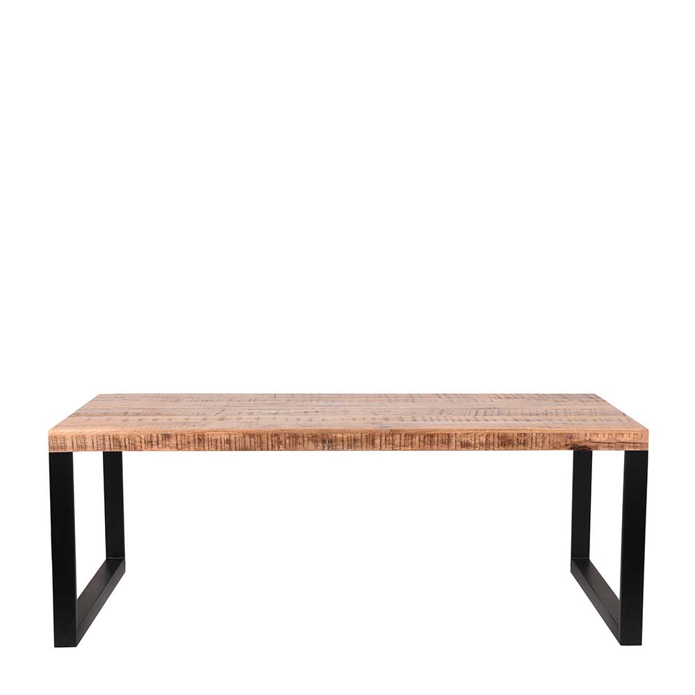 Handgearbeiteter Esstisch mit Mango Holzplatte - Sledias