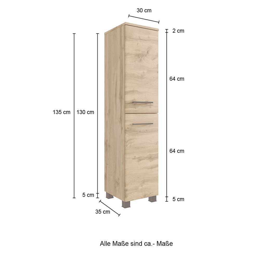 Holzdekor Badausstattung Möbel - Arazony (dreiteilig)
