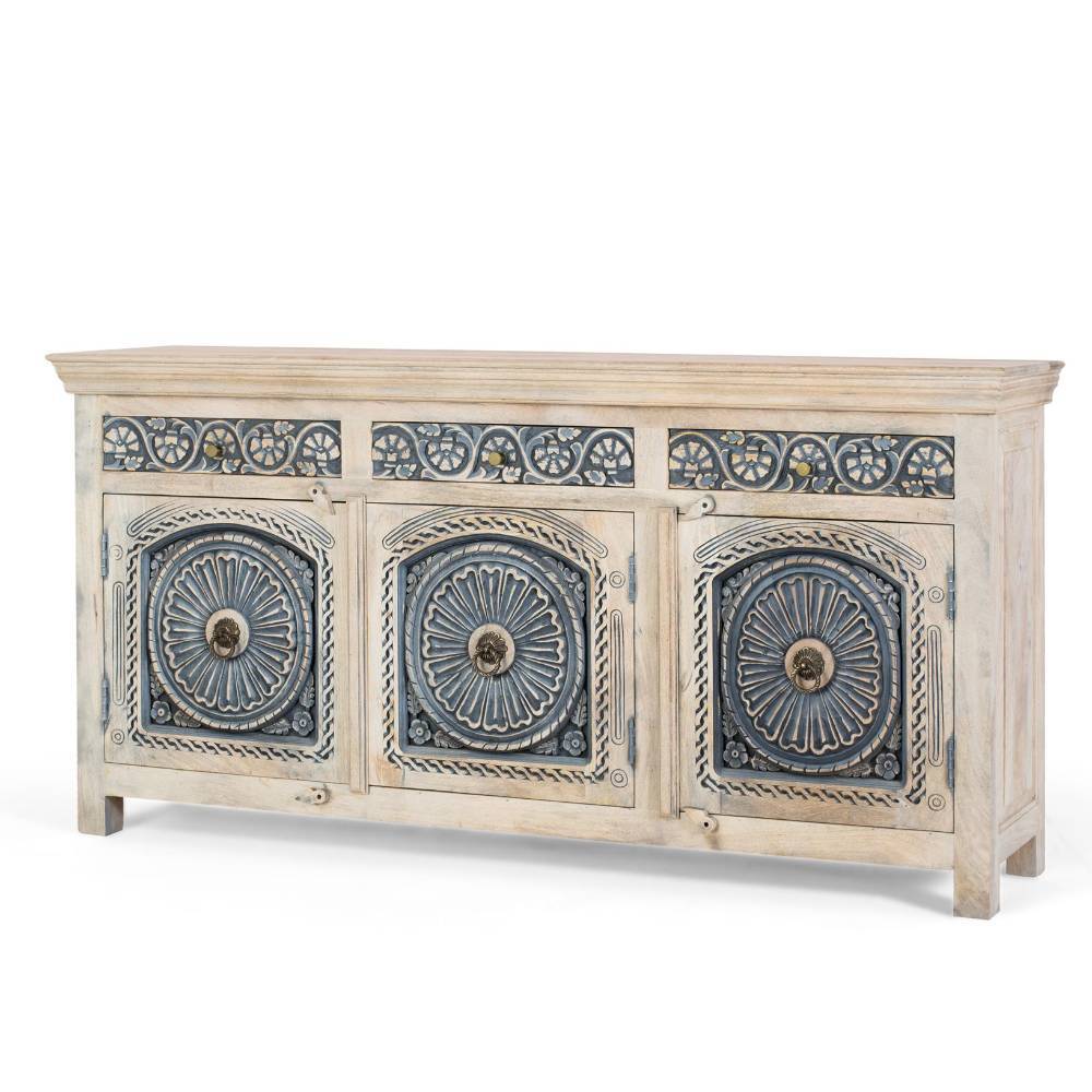 Boho Sideboard aus Mangobaum Massivholz - Kourtneya