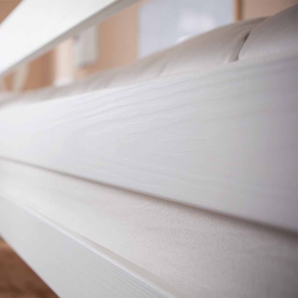 Weißes Etagenbett zu Einzelbetten umbaubar Eslabro aus Kiefer