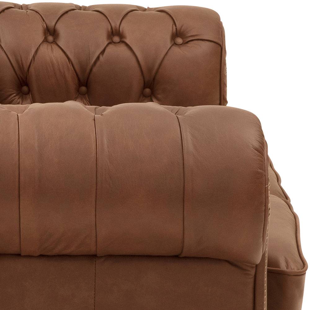 Leder Zweisitzer-Sofa im Chesterfield Design - Gonron