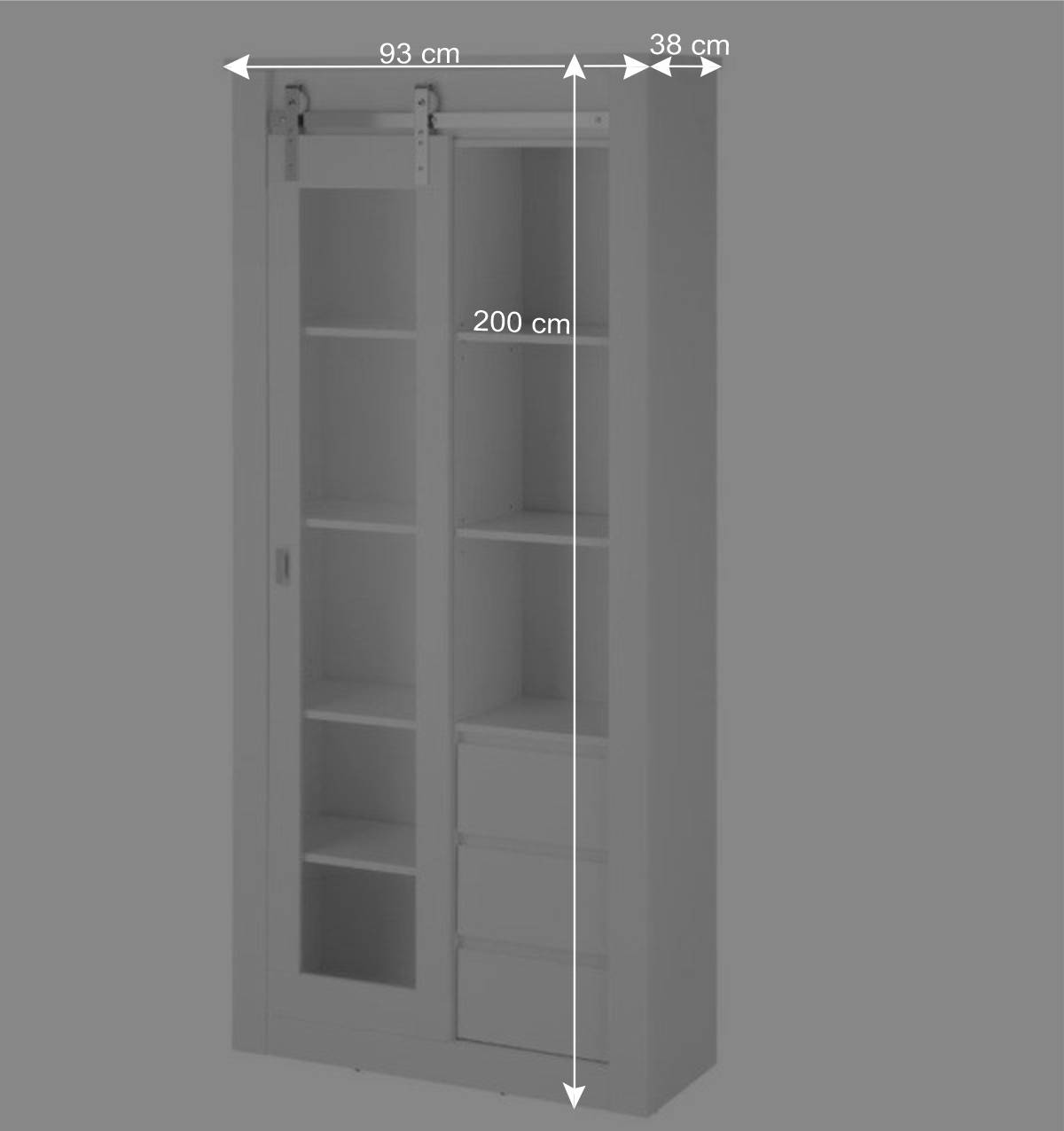 Wohnzimmerschrank Set in Weiß - Memphys (zweiteilig)
