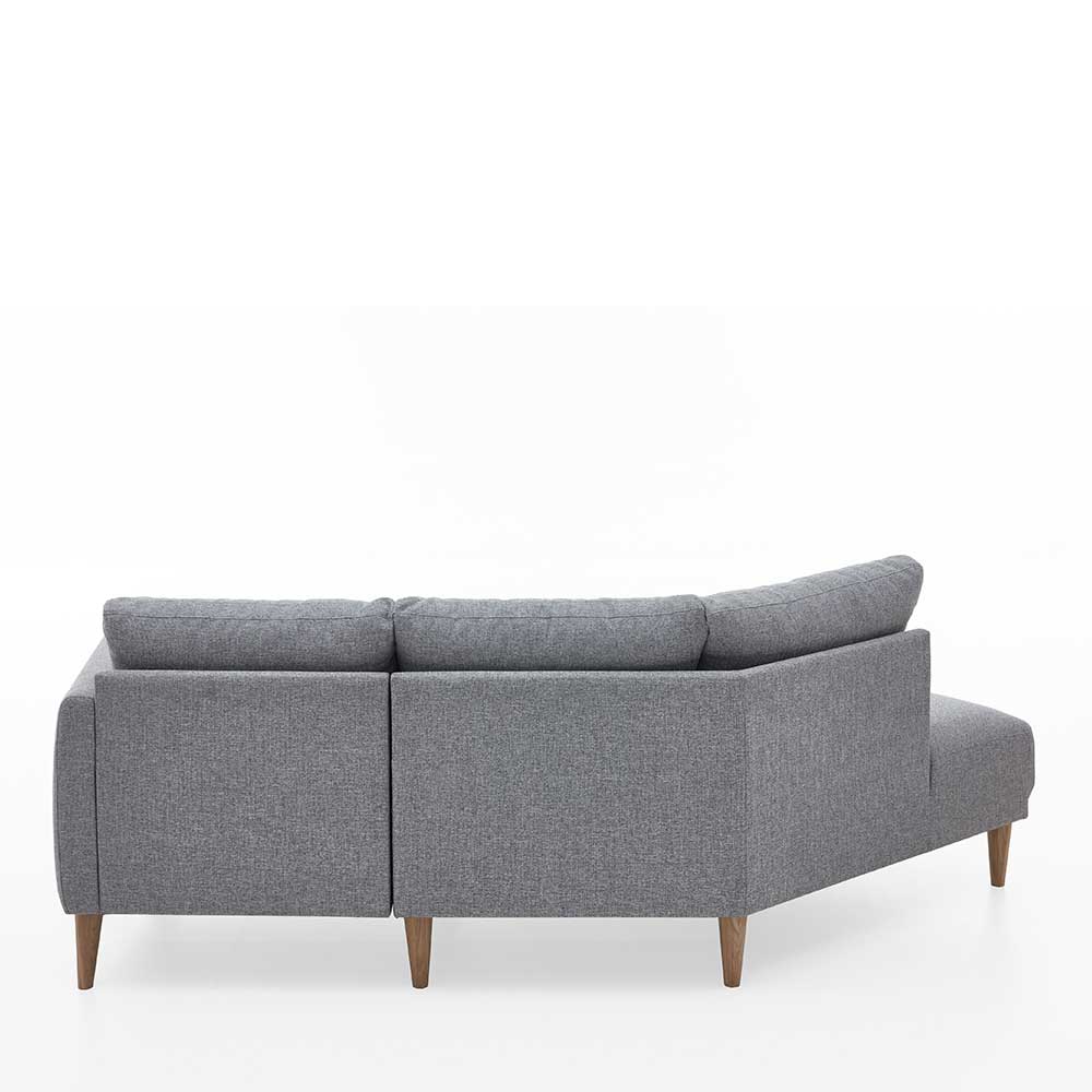 Moderne 3er Couch in Hellgrau Strukturstoff - Teresia