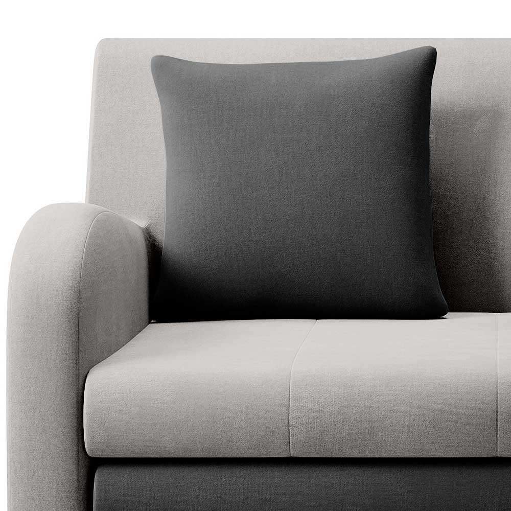 Velours-Schlafsofa in Hellgrau und Dunkelgrau - Praki