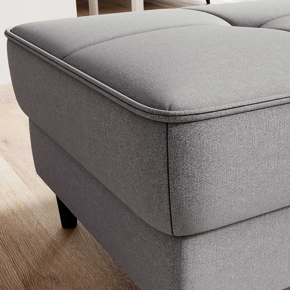 Sitzhocker mit Truhe in Hellgrau - Obbo