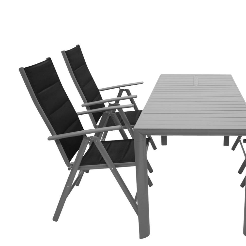 Garten-Ausziehtisch und Stühle Set - Nipalos (fünfteilig)