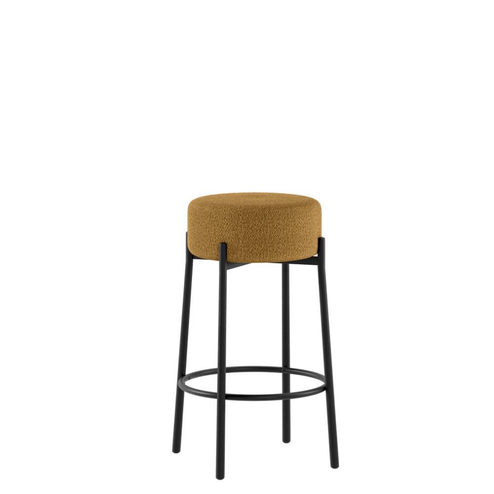 Barhocker in Ocker Boucle - Reminon (2er Set)