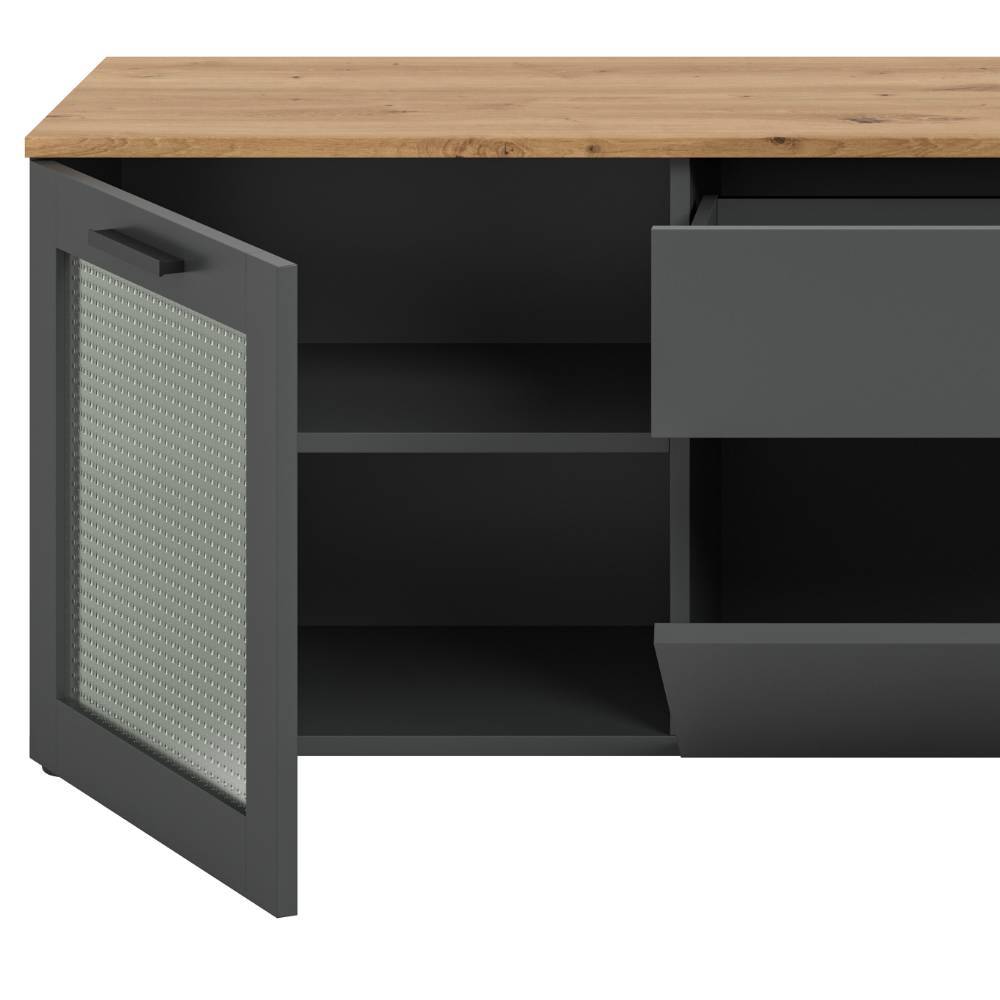 TV Lowboard mit Glastüren - Lyona