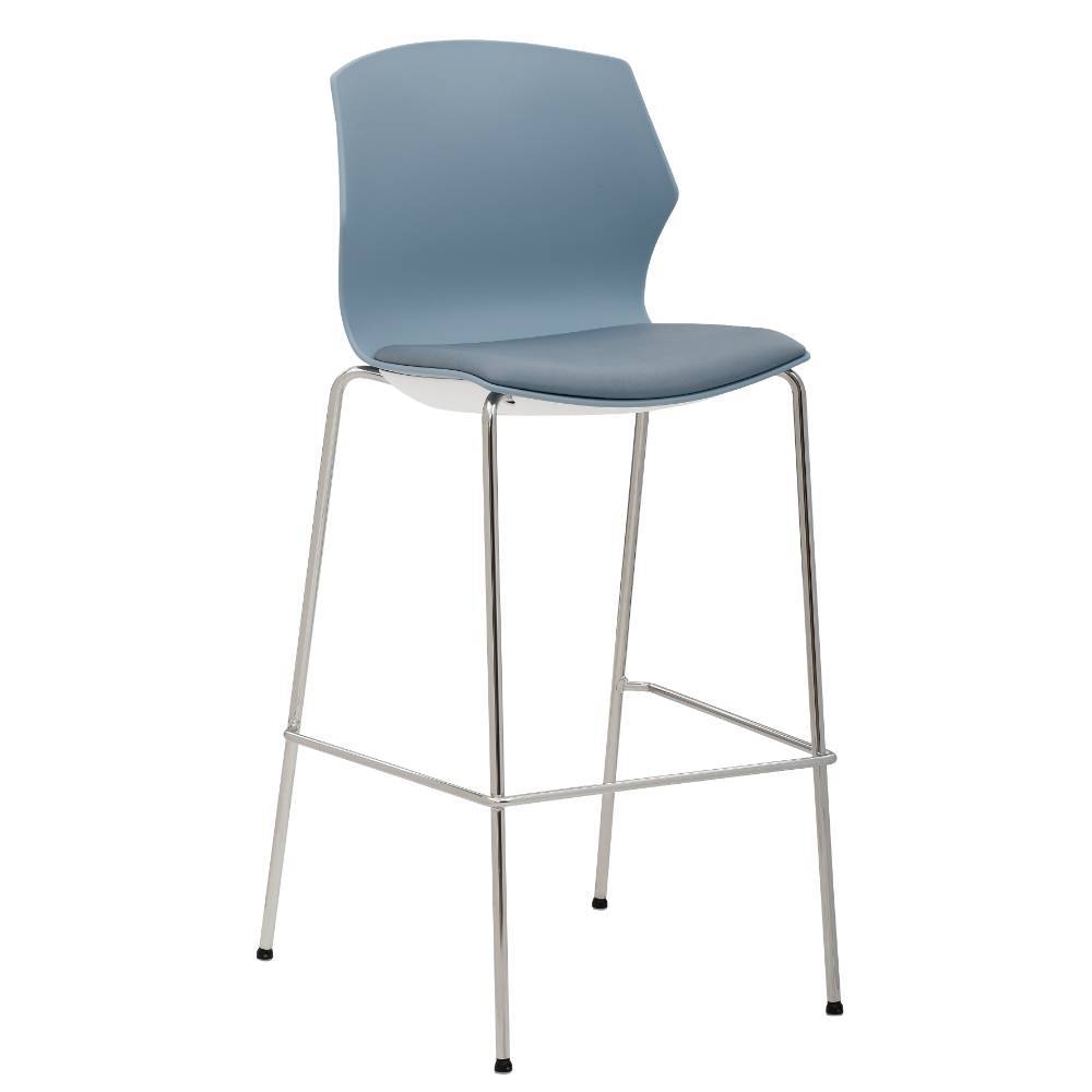 Barstühle in Blaugrau und Taubenblau - Maddy (2er Set)