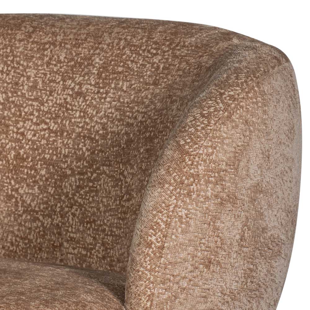 Drehbarer Sessel mit Chenille Bezug in Beige - Lescalier
