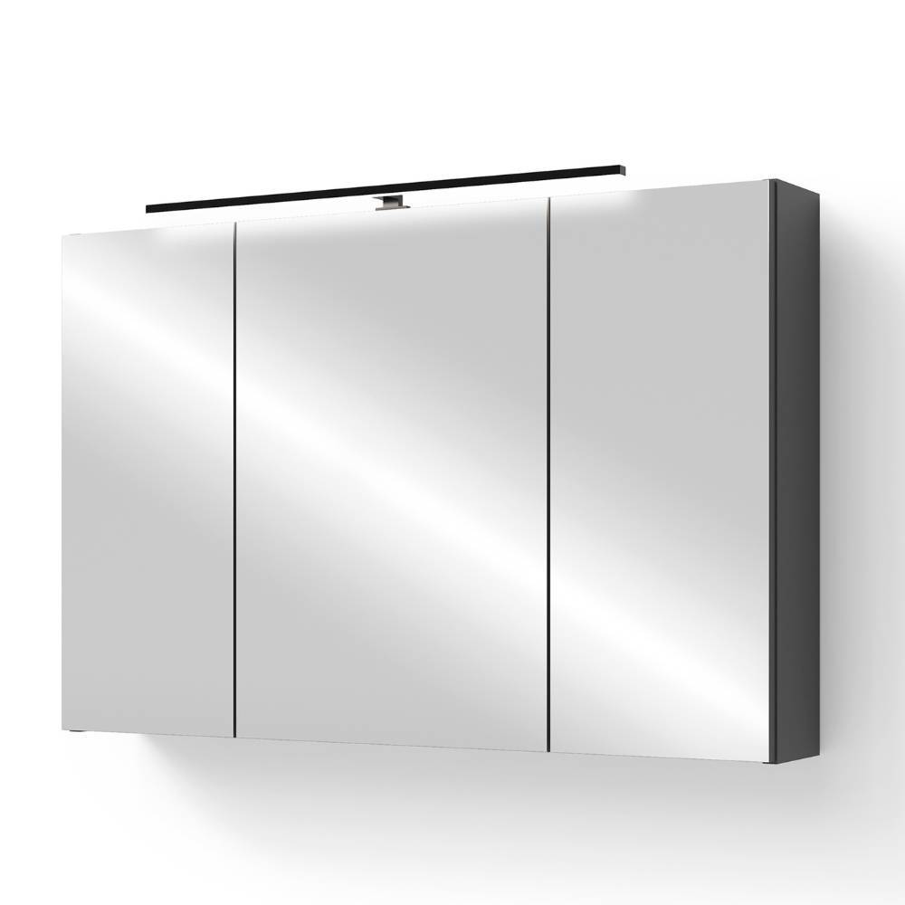 Badezimmer Spiegelschrank in Anthrazit - Asta