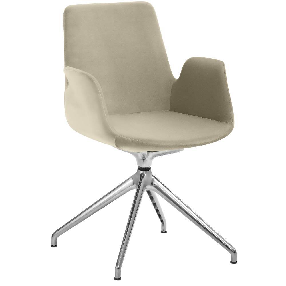 Design-Tischsessel in Taupe - Arcelona