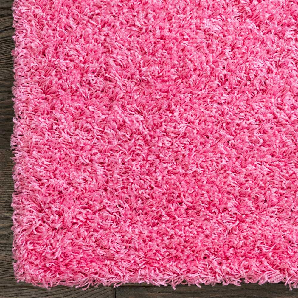 Hochflor Läufer oder Teppich in Pink - Siela
