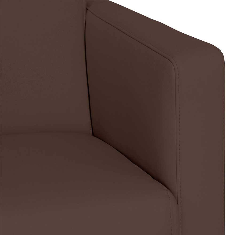Wohnzimmer Sessel in Braun und Buche Natur - Frome