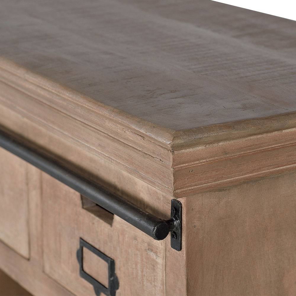 Industrial Chic Kommode aus Mangobaum Massivholz - Jantonia