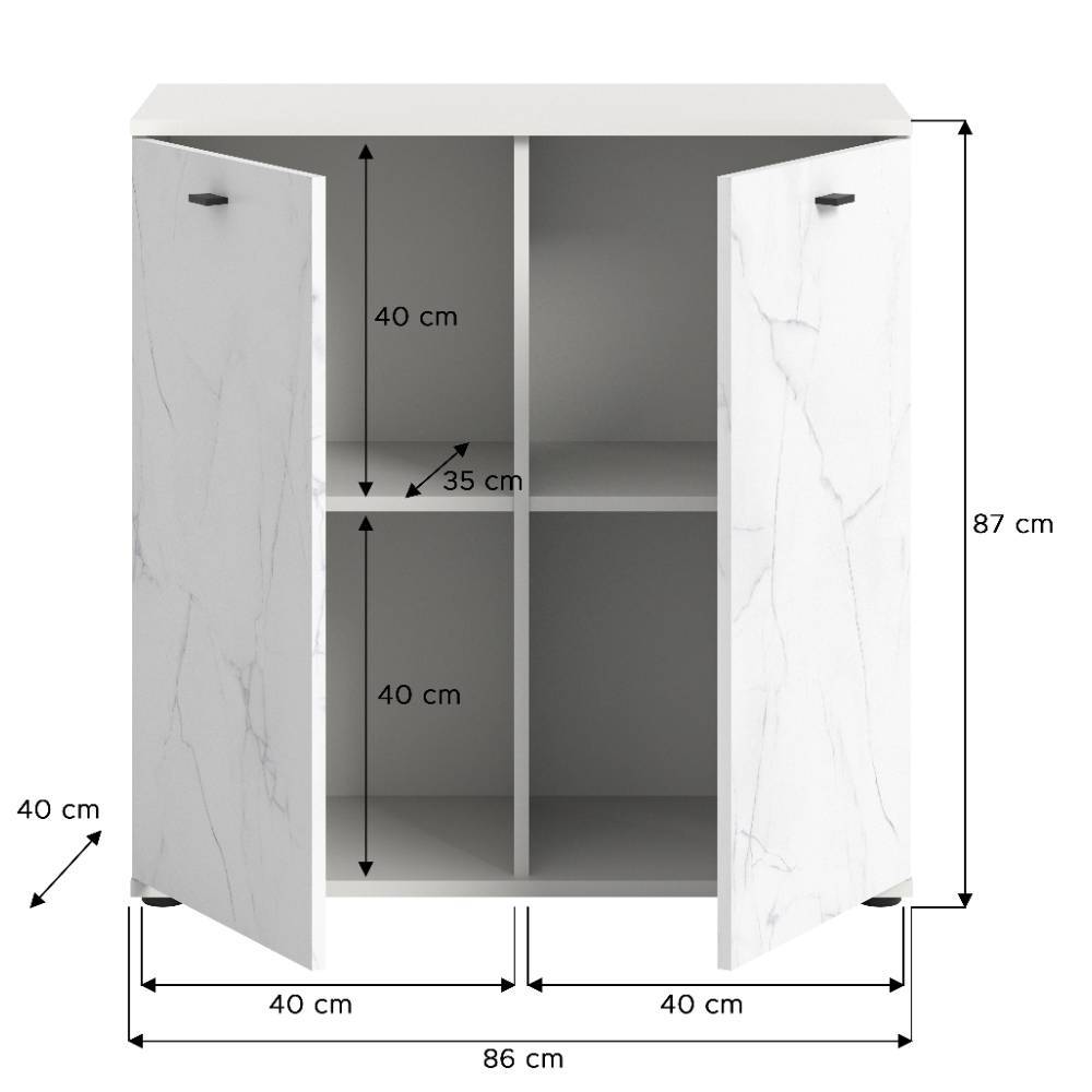 Kommode in Marmor Optik - Altura
