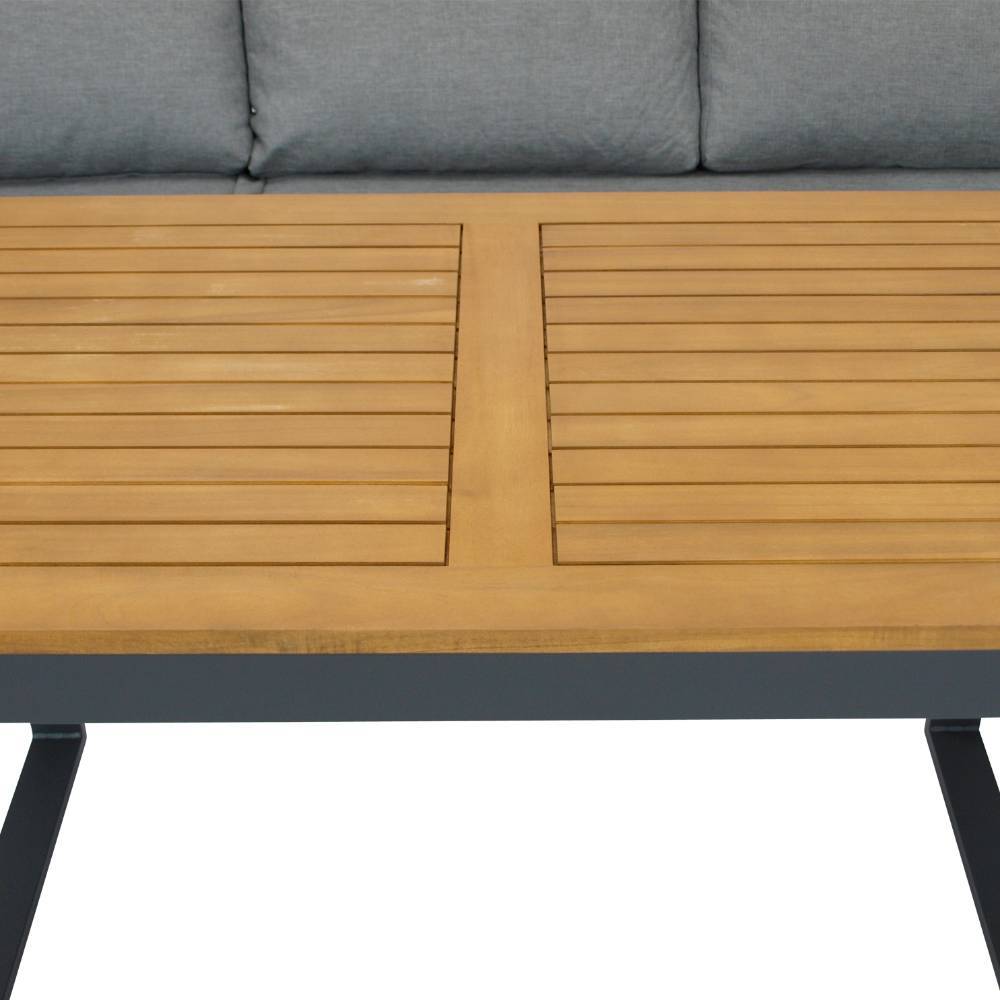 Garten Ecksofa und Tisch Set - Asmatio (zweiteilig)