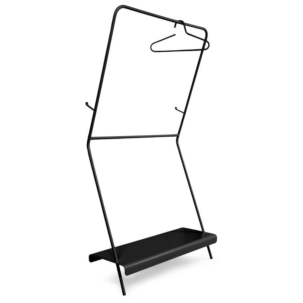 Design-Garderobe aus Stahl in Schwarz - Bermuda
