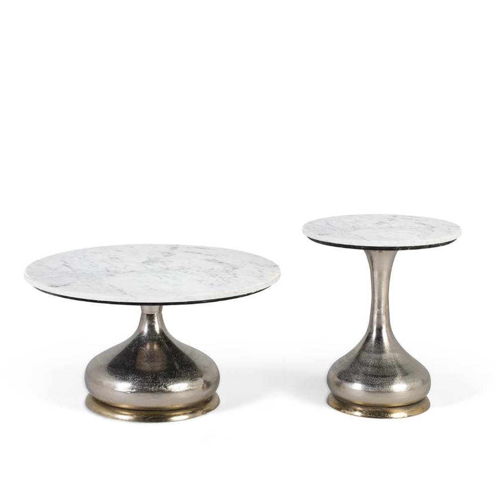 Couchtisch Duo aus Marmor - Guven (zweiteilig)