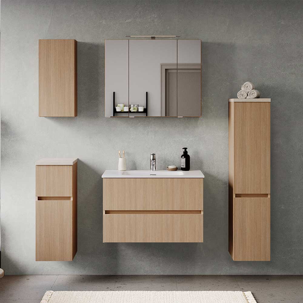 Bad Spiegelschrank in Eiche Hell - Vibulam