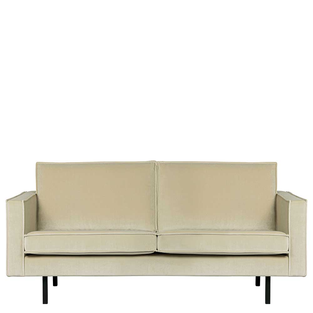 Retro Couch aus Samt in Graugrün - Vontada