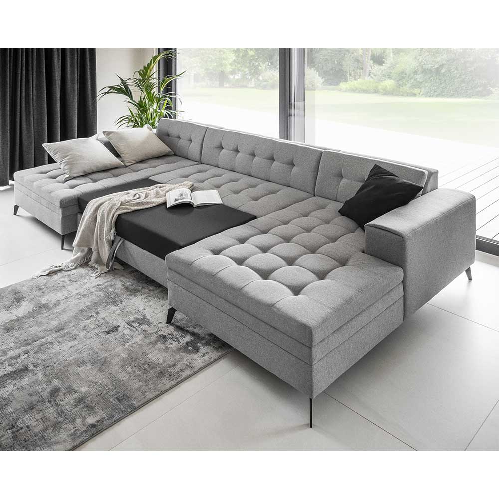 5-Sitzer Wohnlandschaft in U-Form mit Bettfunktion - Sidrana