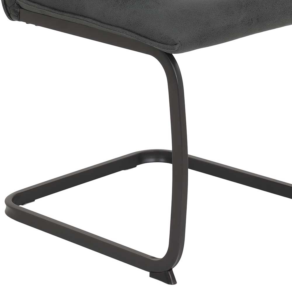 Design-Freischwinger in Anthrazit - Endra (Set)
