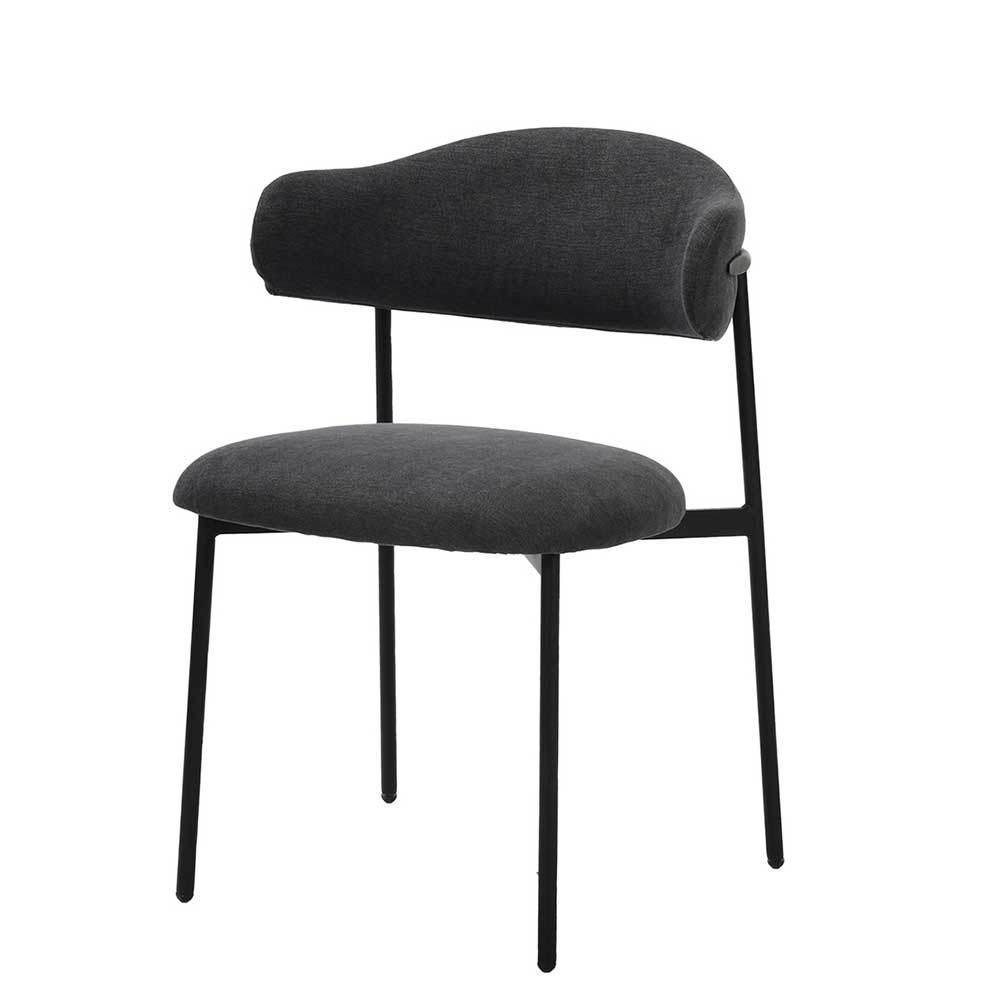 Gepolsterte Stühle in Dunkelgrau - Julisk (2er Set)