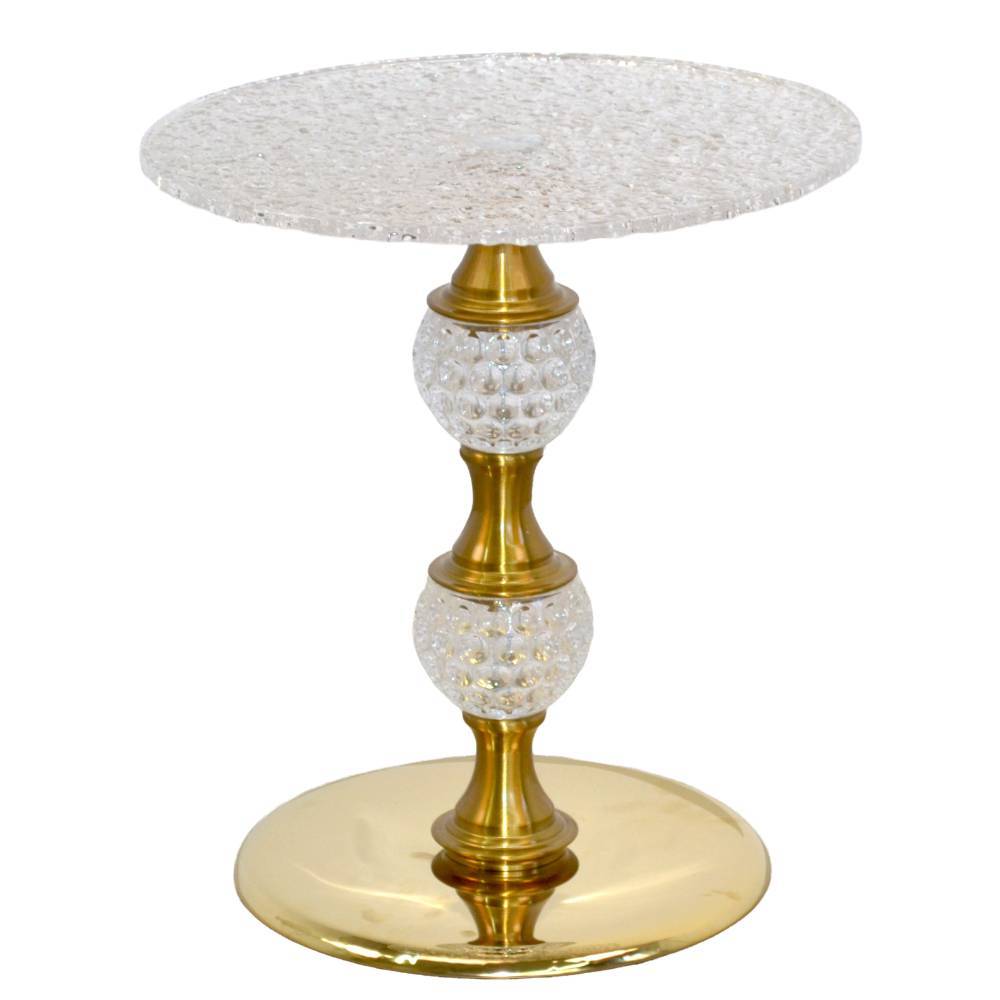Design-Beistelltisch aus Glas und Metall - Mariah