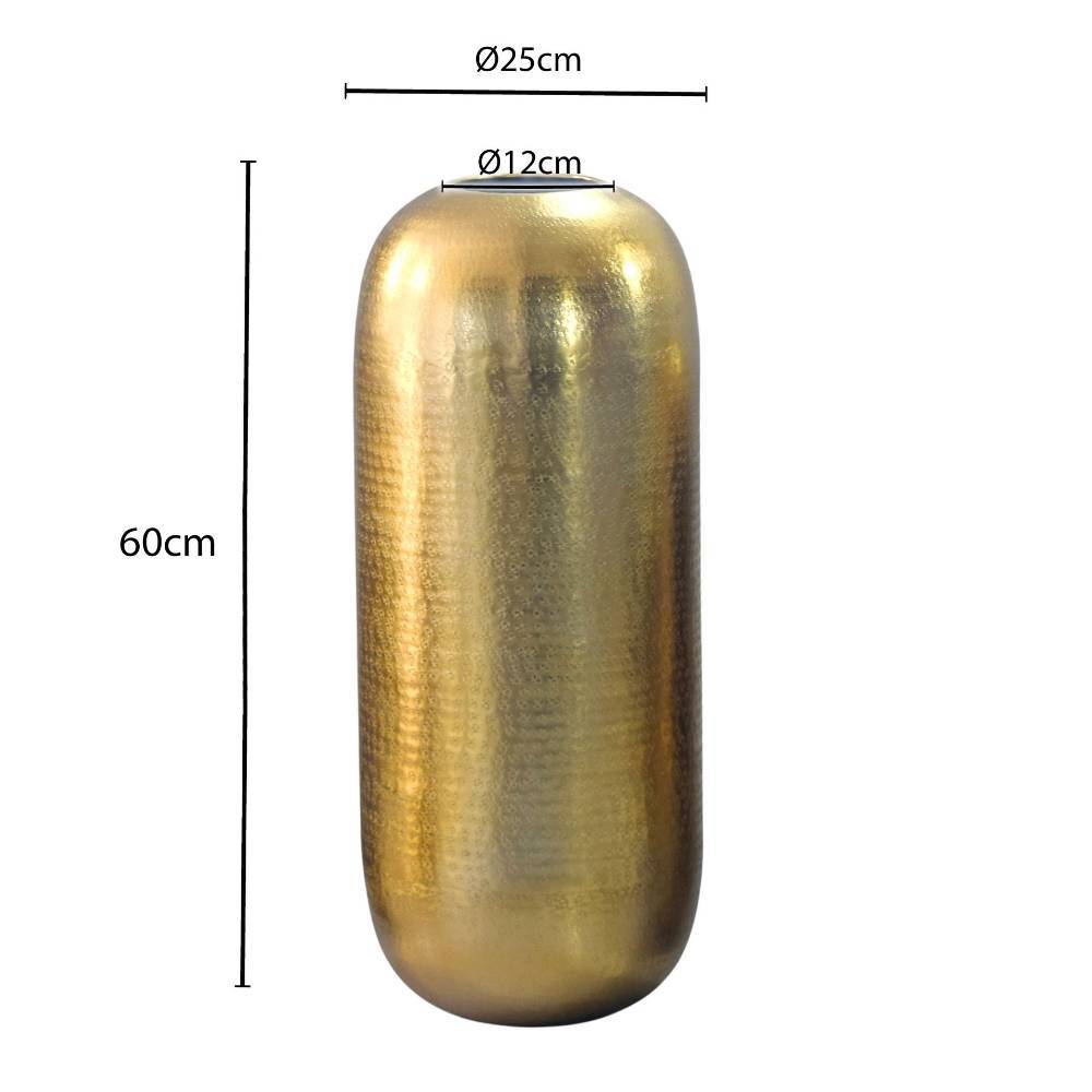 Aluminium-Bodenvase in Goldfarben - Brocus