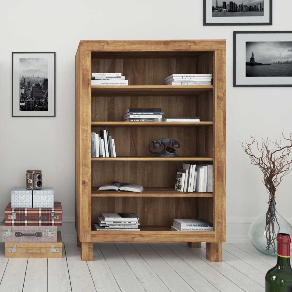 Bücherregal Layulino aus Wildeiche Massivholz