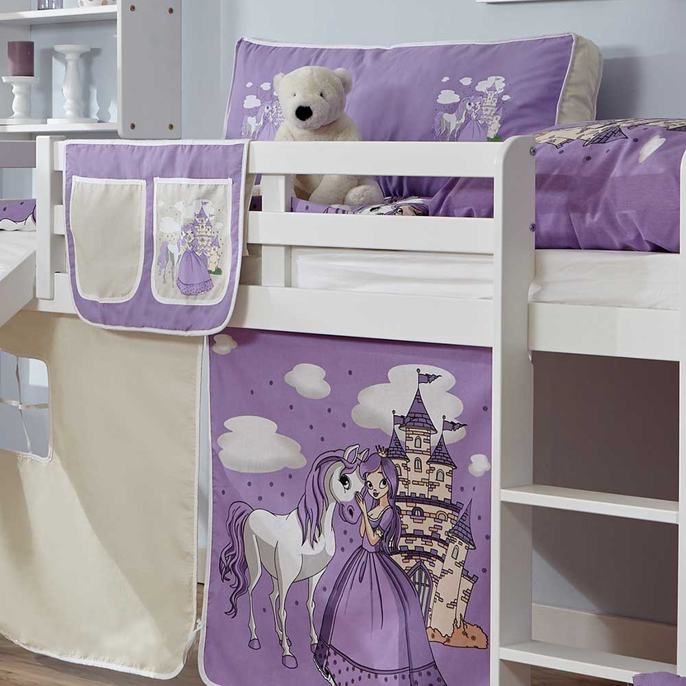 Abenteuer Kinderbett mit Prinnzessin Textil Set - Jeany