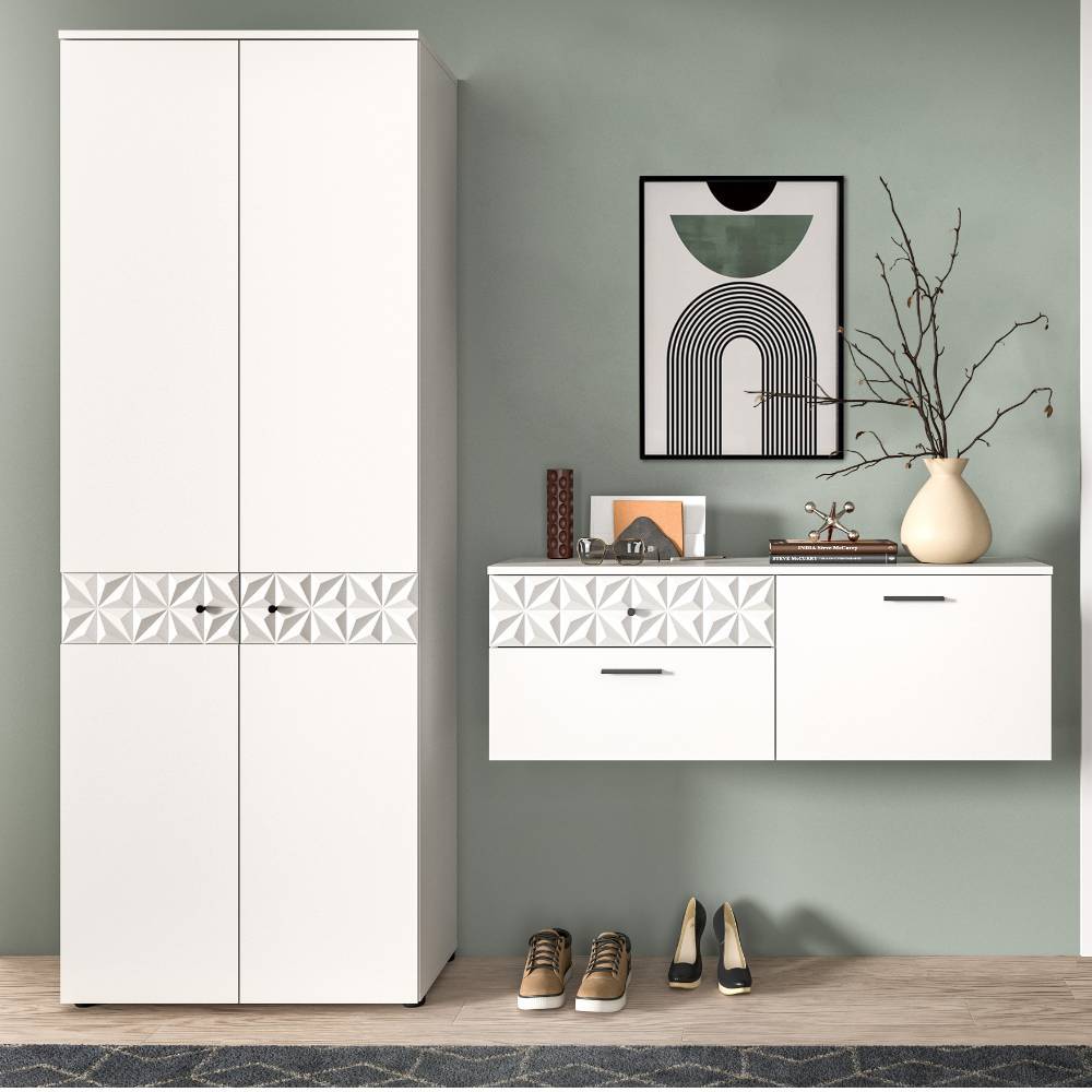 Flurschränke Set in modernem Design - Ustabo (zweiteilig)