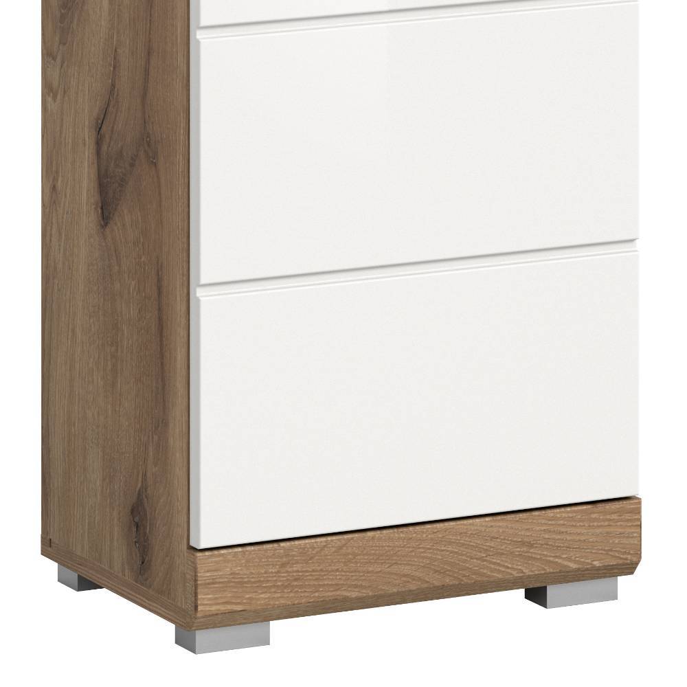 Badezimmer Hochschrank in Weiß - Exmonda