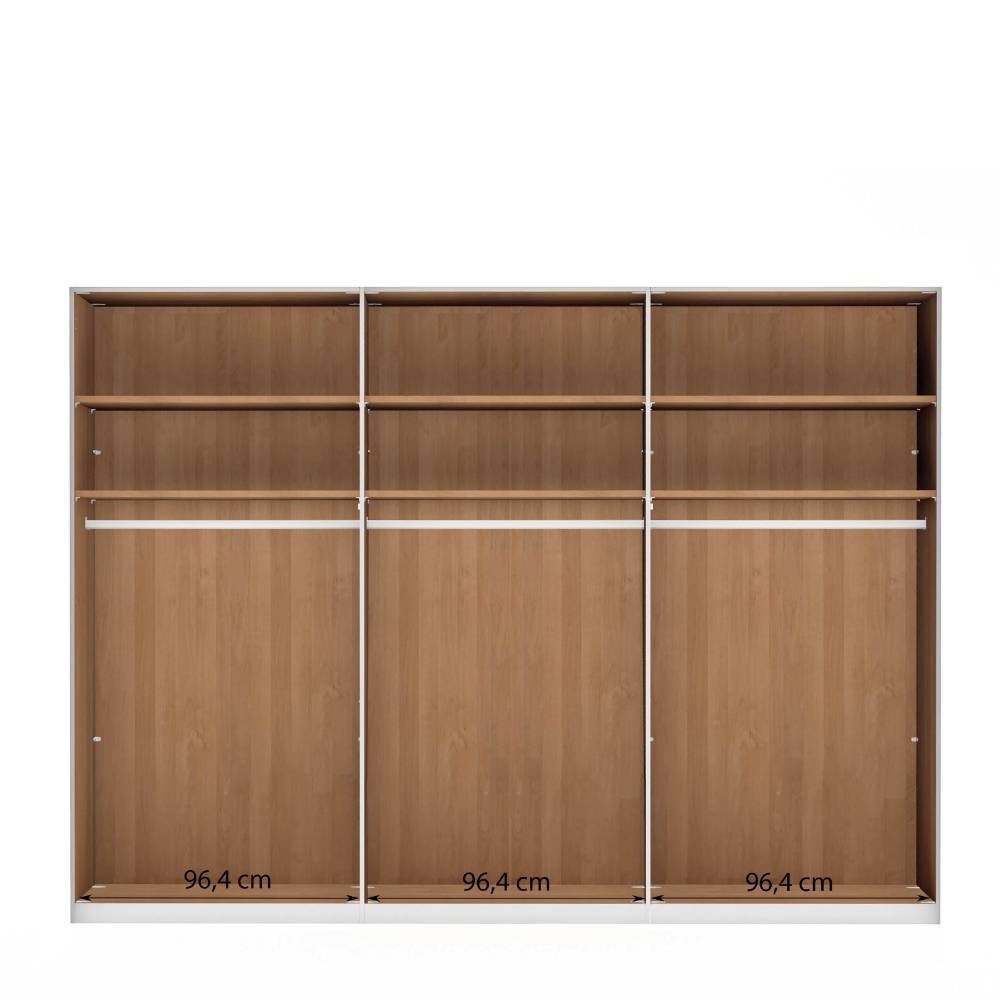 Teilmassiver Schlafzimmer-Kleiderschrank 216 cm hoch - Murray