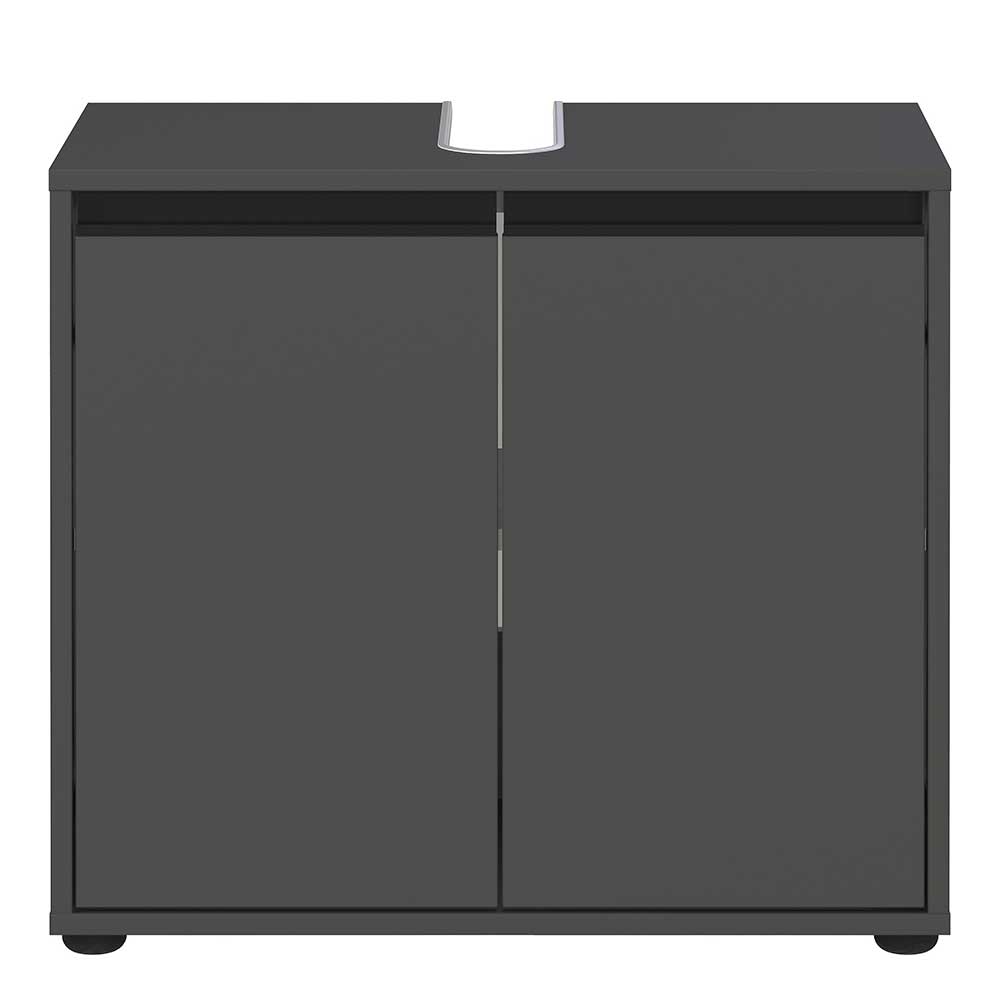 Beckenschrank und Rundspiegel Bad Set - Rufu (zweiteilig)