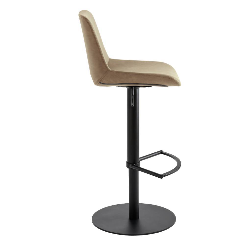 Drehbarer Barstuhl in Beige Kunstleder - Feliana