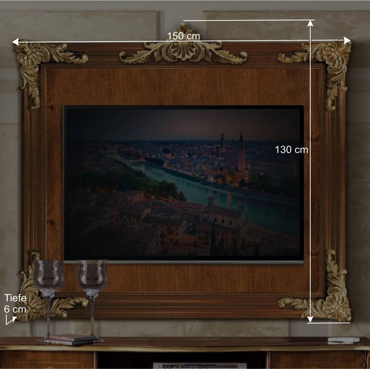 Extravagante TV Anbauwand Möbelset - Carlenna (vierteilig)
