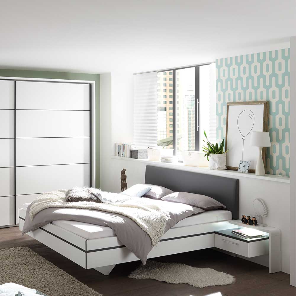 Komfortbett in Weiß & Grau - Vilfian (dreiteilig)