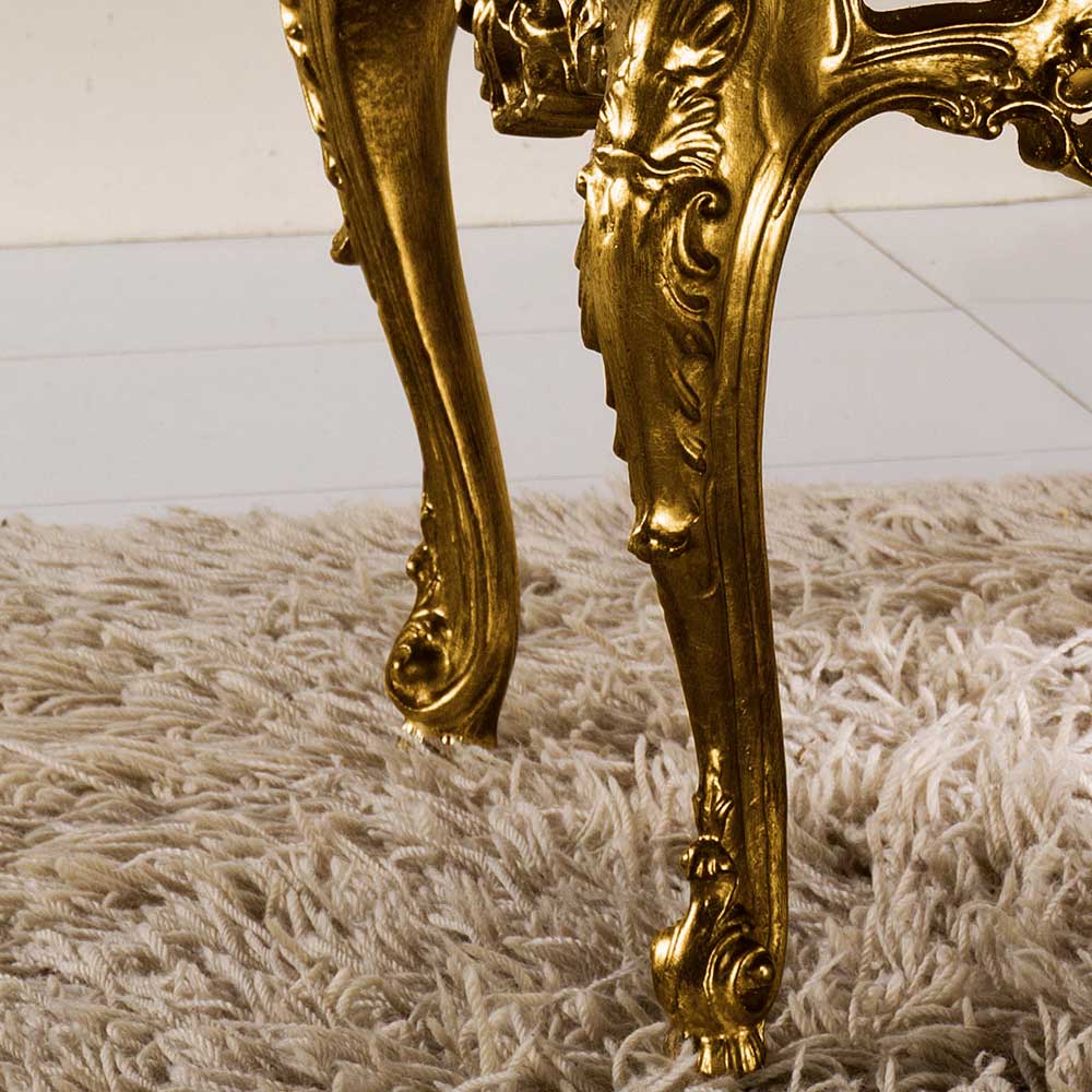 Barock Wohnzimmertisch in Gold Eliah 108x57 cm