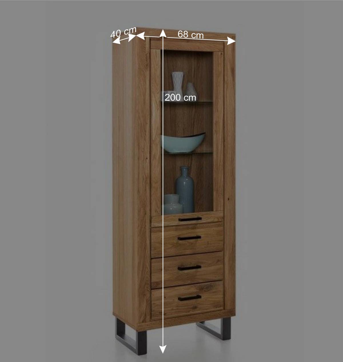 Loft Vitrine in Wildeiche teilmassiv - Arello