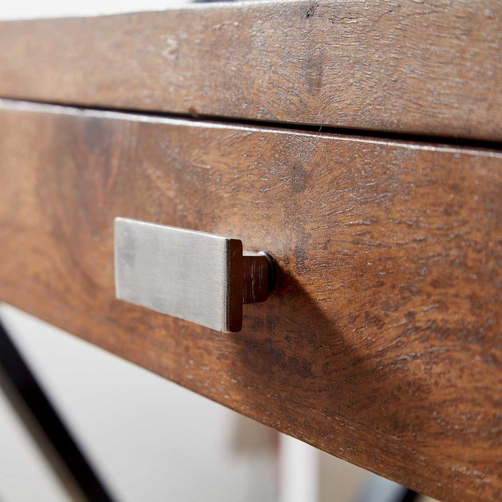 Industrial Design Schreibtisch aus Sheesham Holz - Apolon