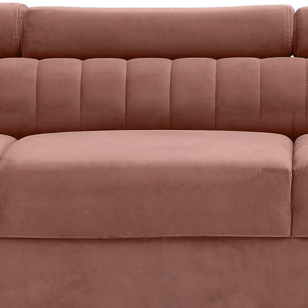 Wohnzimmersofa in Rosenholz Velours - Valverda