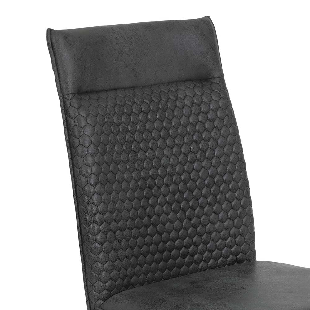 Design-Freischwinger in Anthrazit - Endra (Set)