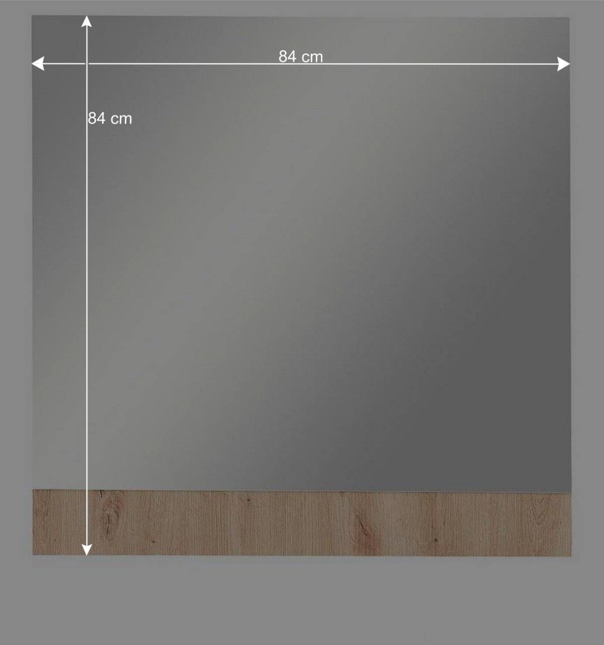 84x84x2 Flur Wandspiegel modern - Zelio