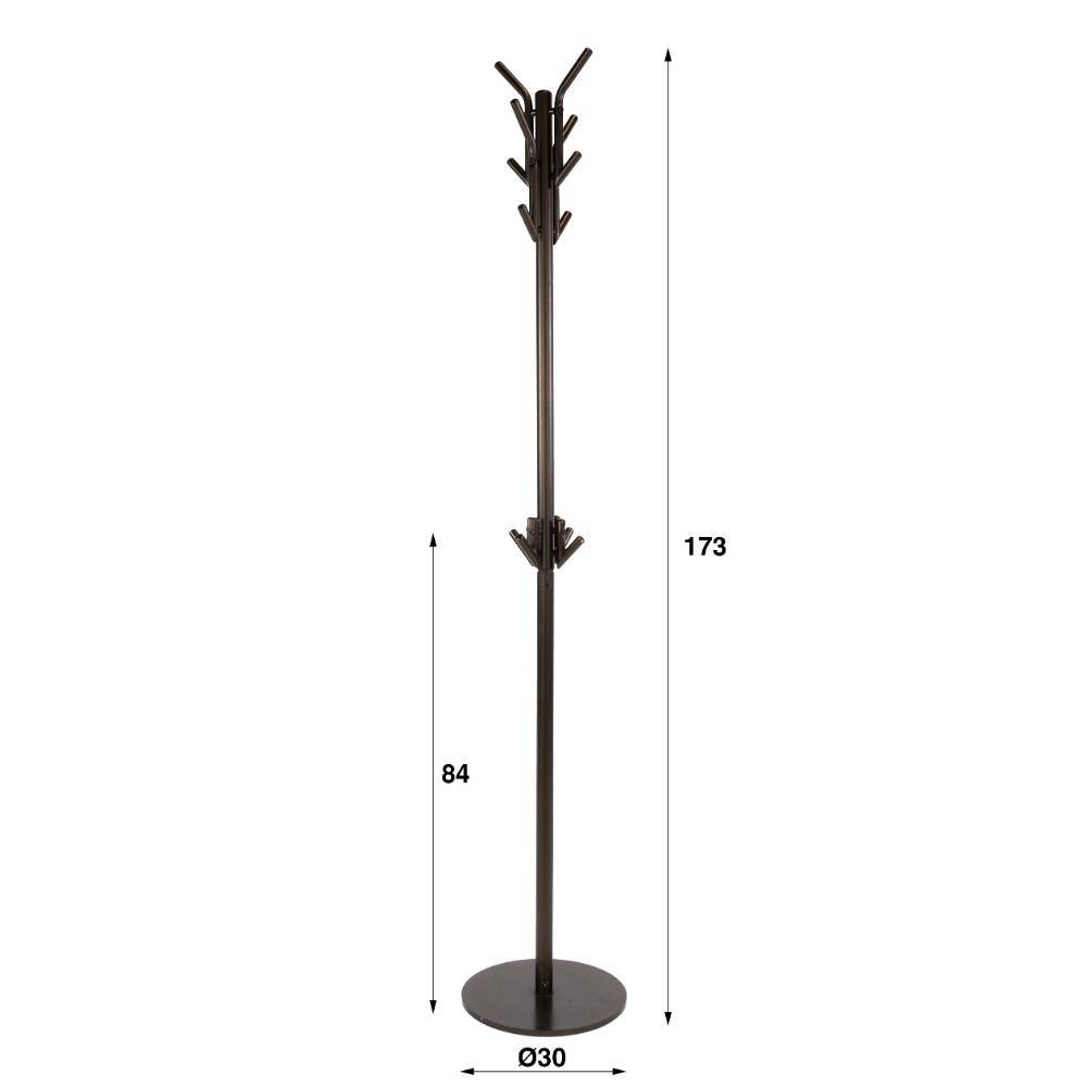 Standgarderobe in Dunkelbraun Bronze Maße und Abmessungen für die Diele – Bogor