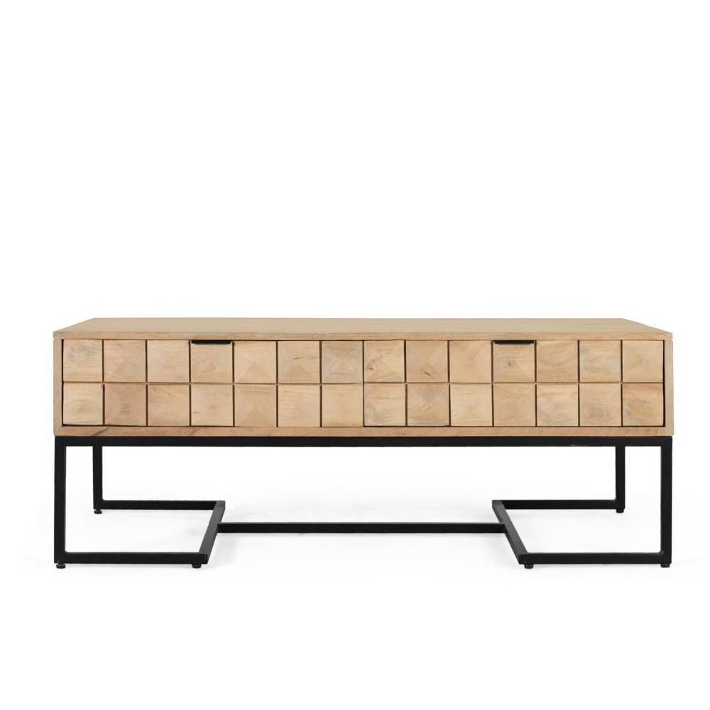 Design-Wohnzimmertisch aus Mangobaum Massivholz - Entury