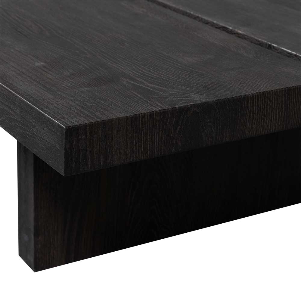 Niedriger Couchtisch in Dunkelbraun Holzoptik - Rosiblo